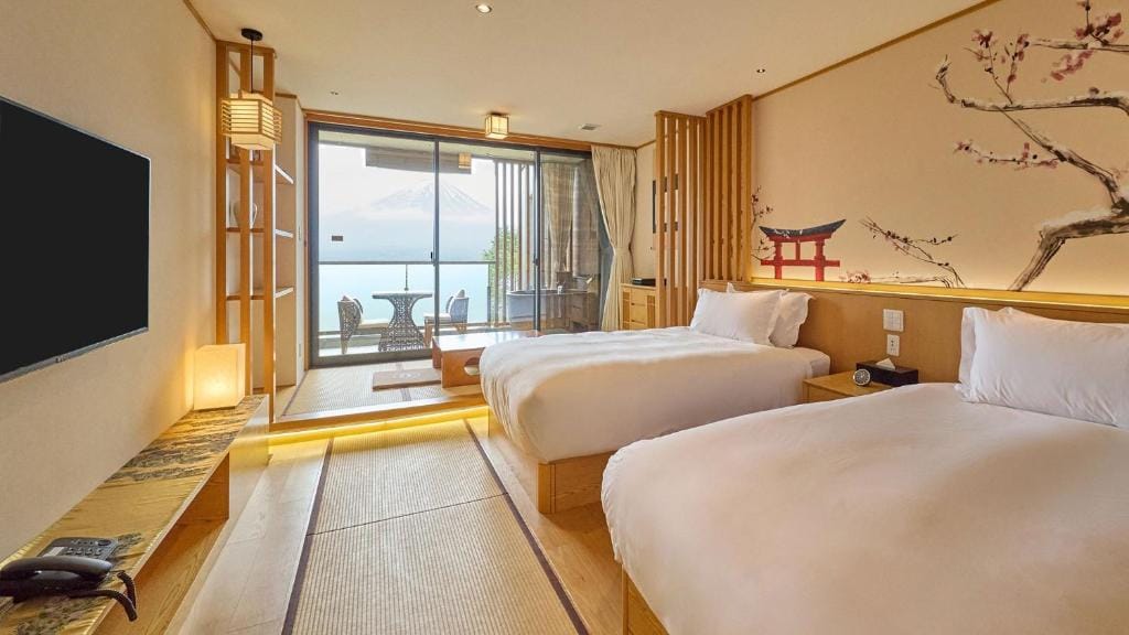 Kumonoue Fuji Hotel Standard room - Mt Fuji view with open-air bath — 5